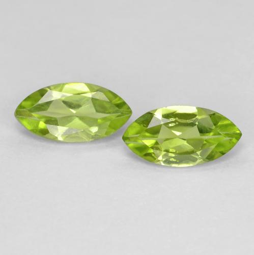 Gemas de peridoto verde natural de 1,20 ct, marquesa, VS