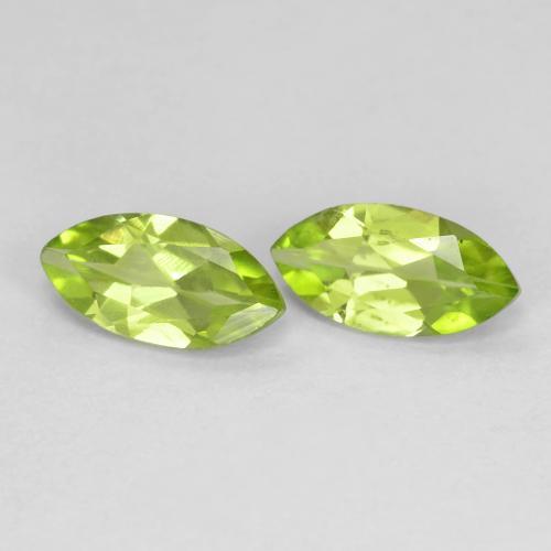 Gemas de peridoto verde natural de 1,20 ct, marquesa, VS