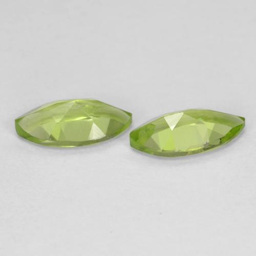 Gemas de peridoto verde natural de 1,20 ct, marquesa, VS