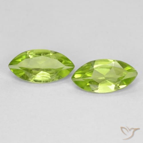 1.14ctw Natural Verde medio Peridoto, Marquesa, VS