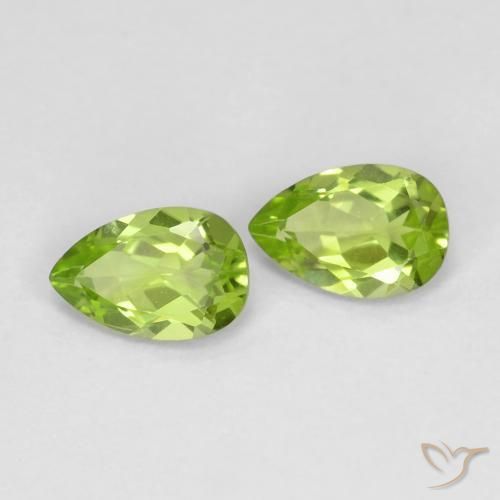 0.85ctw Natural Verde medio Peridoto, En forma de pera, VS