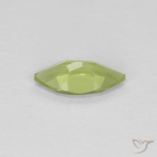 Peridoto verde natural de 0,35 ct, marquesa, VVS