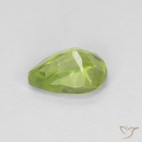 Peridoto Verde vivo natural de 0.84 ct, En forma de pera, VVS