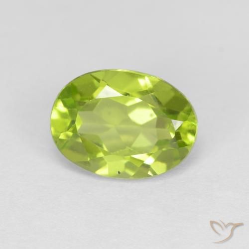 1.29ct Natural Verde amarillento Peridoto, Ovalada, VVS-VS