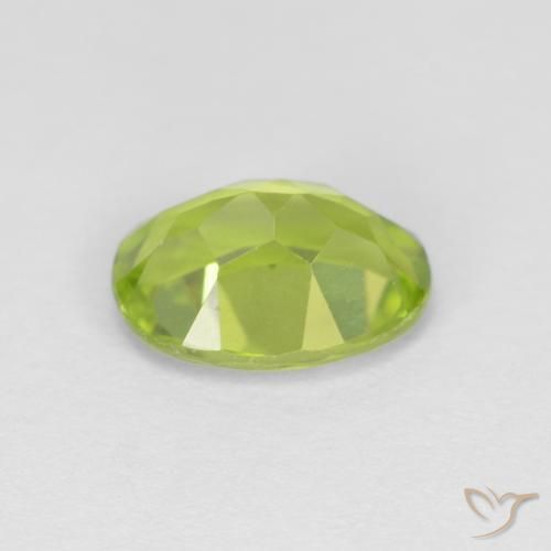 Peridoto Verde amarillento natural de 1.29 ct, Ovalada, VVS-VS