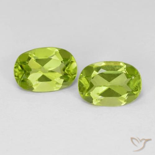 1.52ctw Natural Verde amarillento Peridoto, Ovalada, VS