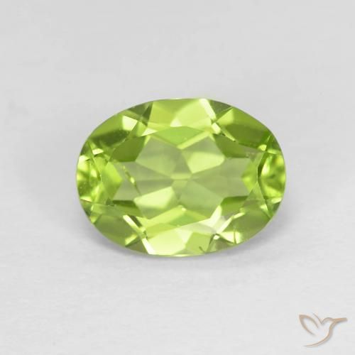 1.48ct Natural Verde amarillento intenso Peridoto, Ovalada, VS