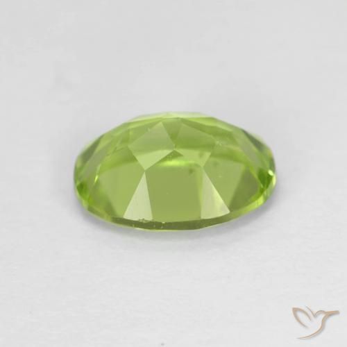 Peridoto Verde amarillento intenso natural de 1.48 ct, Ovalada, VS