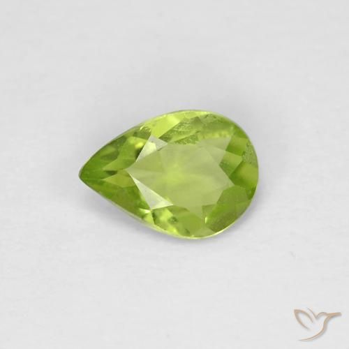 0.52ct Natural Verde medio Peridoto, En forma de pera, VS