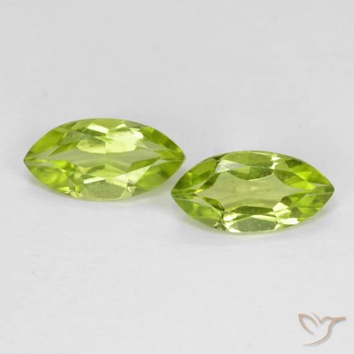 1.20ctw Natural Verde vivo claro Peridoto, Marquesa, VVS-VS