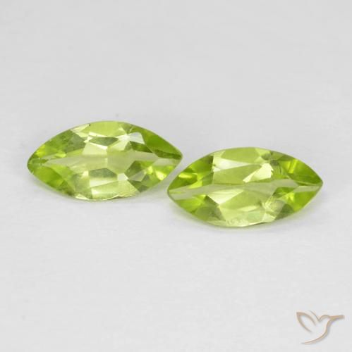 1.00ctw Natural Verde claro Peridoto, Marquesa, VVS-VS