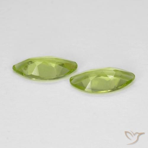 Gemas de Peridoto Verde claro natural de 1.00 ct, Marquesa, VVS-VS