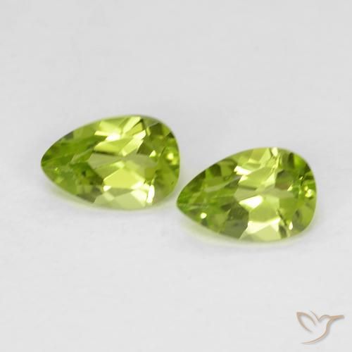 0.91ctw Natural Verde vivo Peridoto, En forma de pera, VVS-VS