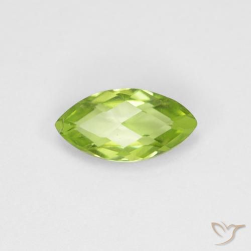 0.63ct Natural Verde claro Peridoto, Marquesa, VS
