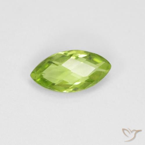 Peridoto Verde claro natural de 0.63 ct, Marquesa, VS