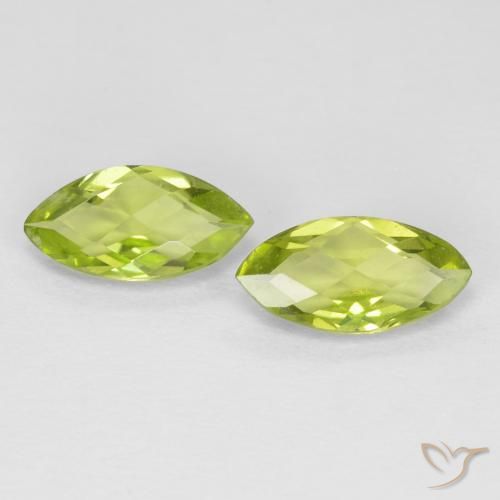 1.24ctw Natural Verde medio Peridoto, Marquesa, VVS-VS