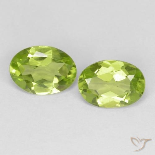 1.49ctw Natural Verde amarillento intenso Peridoto, Ovalada, VS