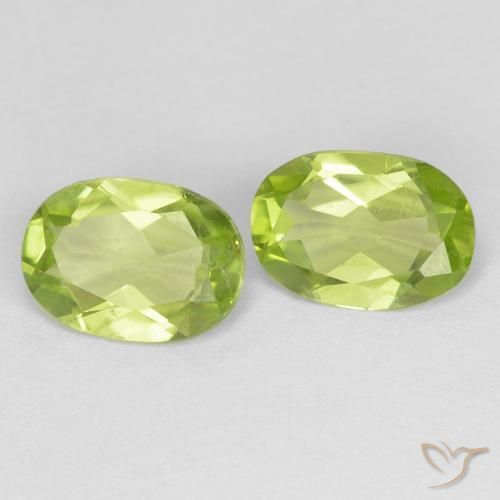 Gemas de Peridoto Verde vivo natural de 1.51 ct, Ovalada, VS