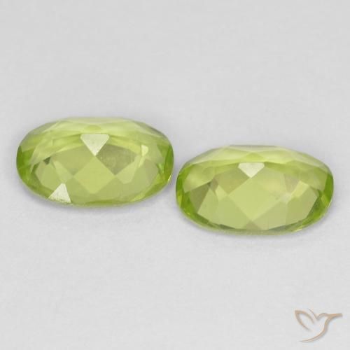 Gemas de Peridoto Verde vivo natural de 1.51 ct, Ovalada, VS