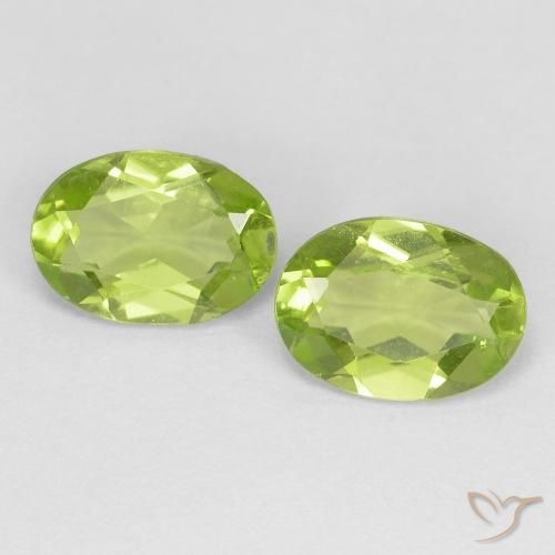 1.64ctw Natural Verde vivo Peridoto, Ovalada, VVS-VS