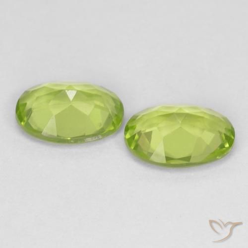 Gemas de Peridoto Verde vivo natural de 1.64 ct, Ovalada, VVS-VS