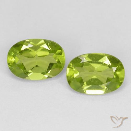 1.78ctw Natural Verde medio Peridoto, Ovalada, VS