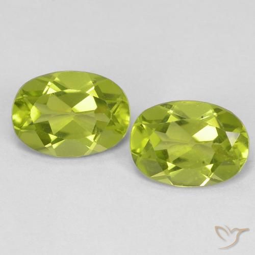 1.71ctw Natural Verde medio Peridoto, Ovalada, VVS-VS