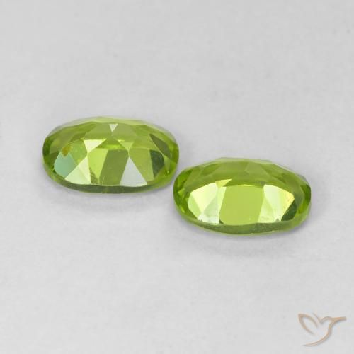 Gemas de Peridoto Verde vivo natural de 1.84 ct, Ovalada, VS