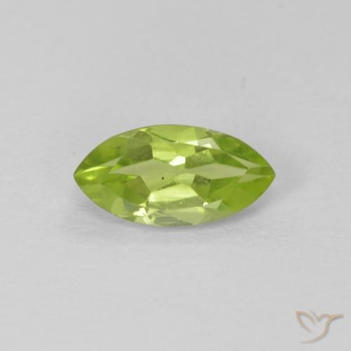 0.68ct Natural Verde medio Peridoto, Marquesa, VS