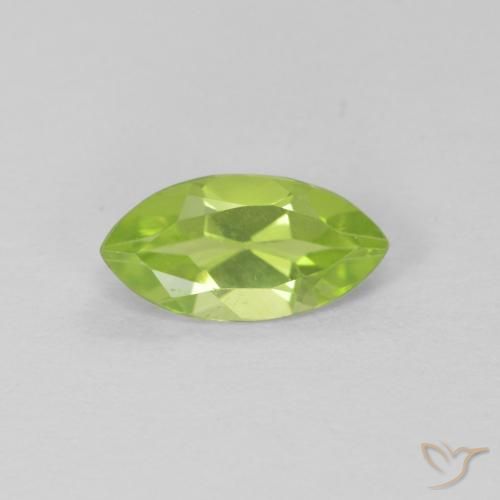 0.68ct Natural Verde medio Peridoto, Marquesa, VS