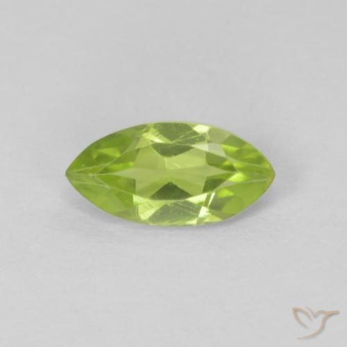 0.64ct Natural Verde medio Peridoto, Marquesa, VS