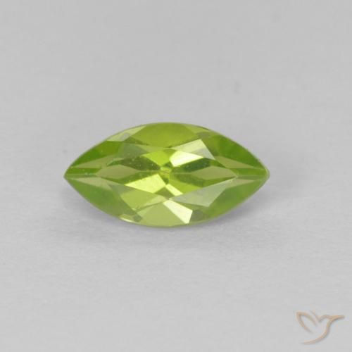 0.75ct Natural Verde vivo Peridoto, Marquesa, VS