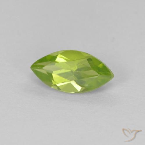 Peridoto Verde vivo natural de 0.75 ct, Marquesa, VS