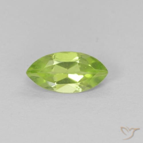 0.62ct Natural Verde medio Peridoto, Marquesa, VS