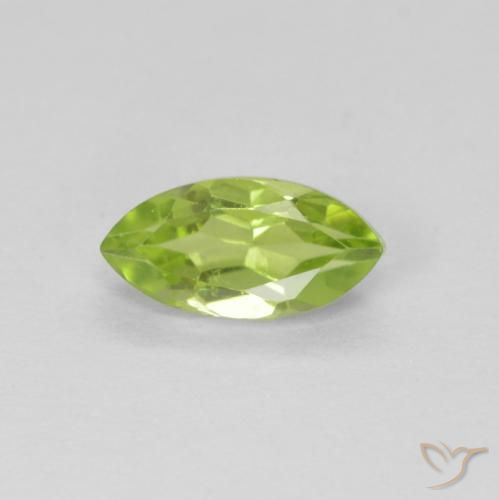0.70ct Natural Verde amarillento Peridoto, Marquesa, VS