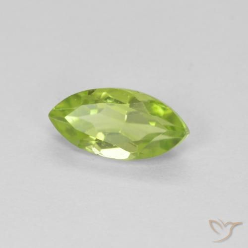 Peridoto Verde amarillento natural de 0.70 ct, Marquesa, VS