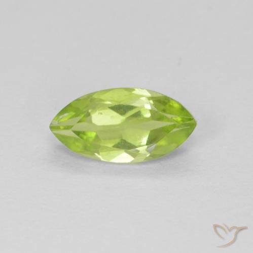 0.65ct Natural Verde amarillento Peridoto, Marquesa, VS