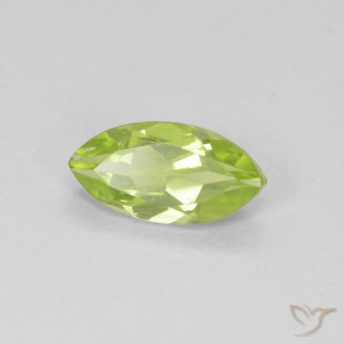 Peridoto Verde amarillento natural de 0.65 ct, Marquesa, VS