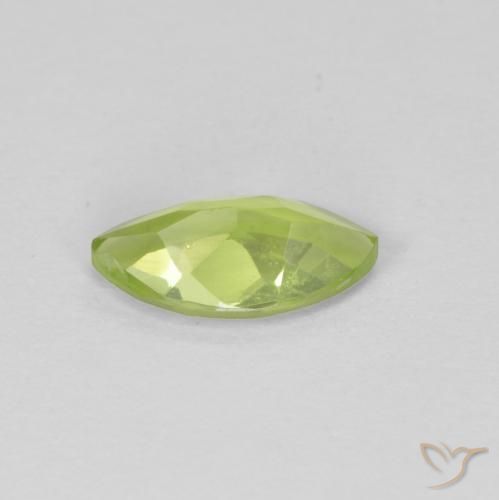 Peridoto Verde amarillento natural de 0.65 ct, Marquesa, VS