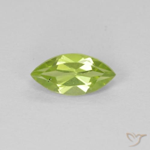 0.65ct Natural Verde amarillento Peridoto, Marquesa, VS
