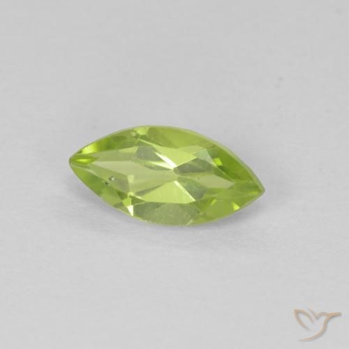 Peridoto Verde amarillento natural de 0.65 ct, Marquesa, VS