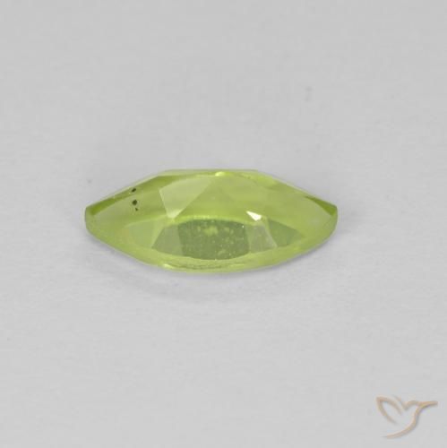 Peridoto Verde amarillento natural de 0.65 ct, Marquesa, VS