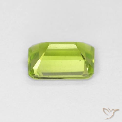 Peridoto Verde claro natural de 0.93 ct, Corte Octágono / Esmeralda, VVS-VS