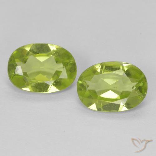 1.71ctw Natural Verde amarillento Peridoto, Ovalada, VS