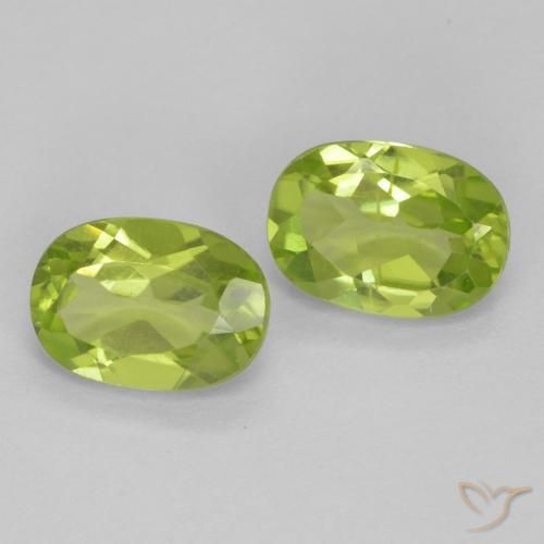 Gemas de Peridoto Verde vivo natural de 1.71 ct, Ovalada, VS