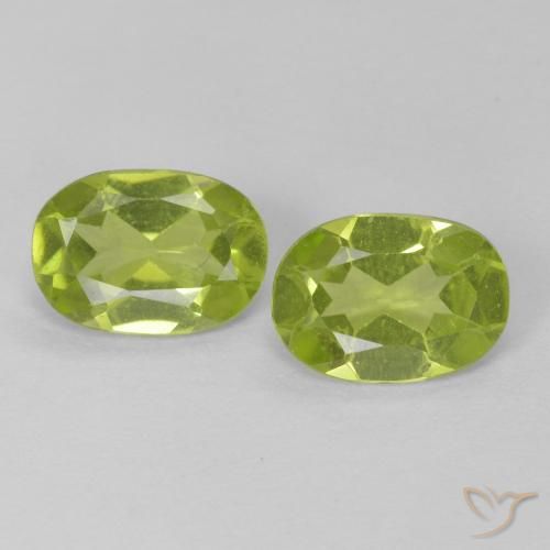1.39ctw Natural Verde medio Peridoto, Ovalada, VS