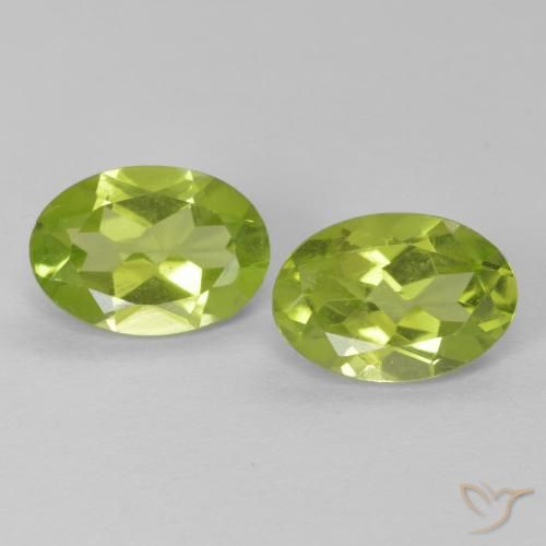 1.54ctw Natural Verde vivo Peridoto, Ovalada, VVS-VS