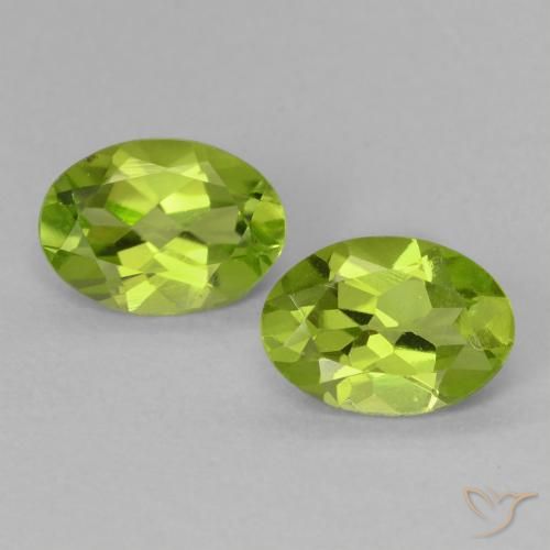 1.60ctw Natural Verde medio Peridoto, Ovalada, VS