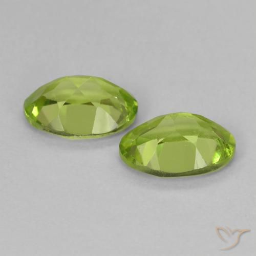 Gemas de Peridoto Verde medio natural de 1.60 ct, Ovalada, VS
