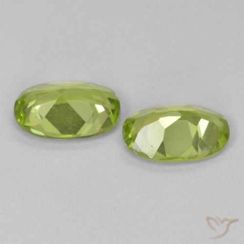 Gemas de Peridoto Verde vivo natural de 1.38 ct, Ovalada, VS
